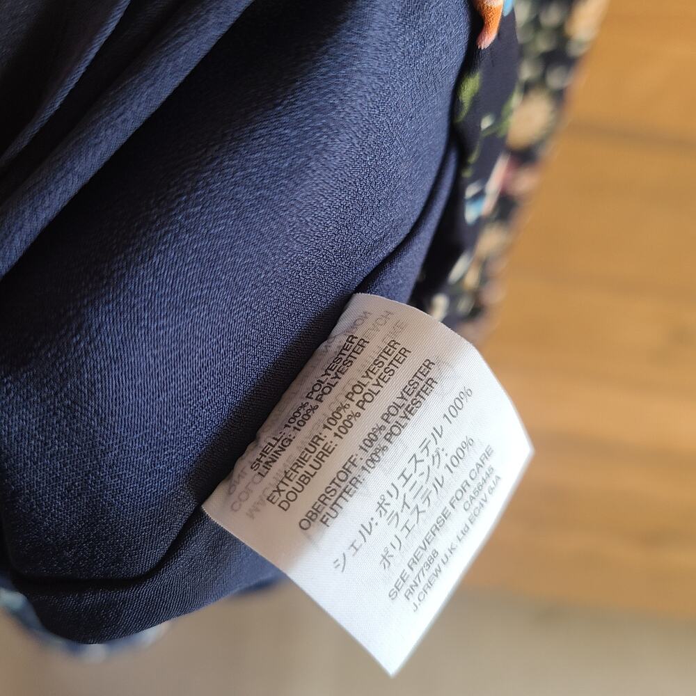 J. Crew Mercantile Floral Dress Tank Top Vintage Navy 2 Boho Cottagecore Preppy - Picture 6 of 7
